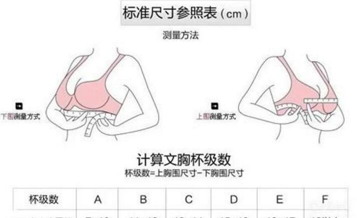 内衣罩杯abcd怎么分大小,区分女生胸罩杯大小的方法 